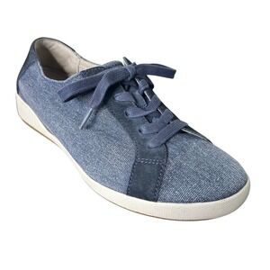 Dansko Shoes Size 39 US 8.5 Sneakers Womens Olisa Denim Suede Lace Up Comfort